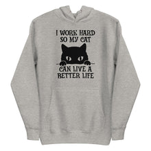 Load image into Gallery viewer, Unisex Hoodie for Cat lover | Work Hard for my cat
