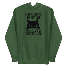 Load image into Gallery viewer, Unisex Hoodie for Cat lover | Work Hard for my cat
