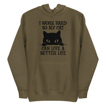 Load image into Gallery viewer, Unisex Hoodie for Cat lover | Work Hard for my cat
