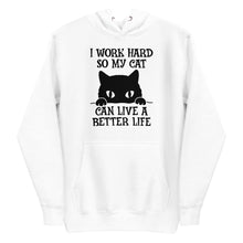 Load image into Gallery viewer, Unisex Hoodie for Cat lover | Work Hard for my cat
