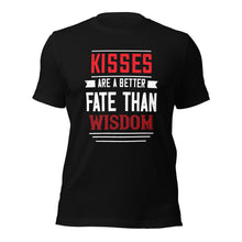 Load image into Gallery viewer, Unisex t-shirt for valentines day | Love t-shirt |  Kisses are better fate than wisdom
