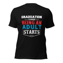 Load image into Gallery viewer, Unisex t-shirt For Graduates | Graduation | T-Shirt for Student | Officially Adulty
