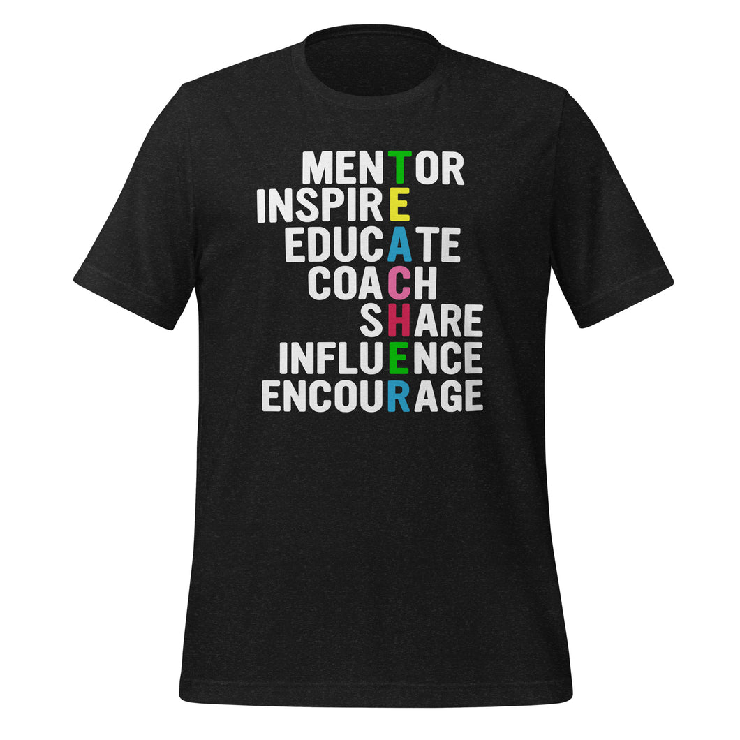 Unisex t-shirt for teacher and mentor