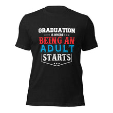 Load image into Gallery viewer, Unisex t-shirt For Graduates | Graduation | T-Shirt for Student | Officially Adulty
