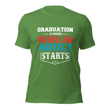 Load image into Gallery viewer, Unisex t-shirt For Graduates | Graduation | T-Shirt for Student | Officially Adulty
