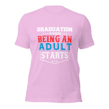 Load image into Gallery viewer, Unisex t-shirt For Graduates | Graduation | T-Shirt for Student | Officially Adulty
