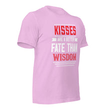 Load image into Gallery viewer, Unisex t-shirt for valentines day | Love t-shirt |  Kisses are better fate than wisdom
