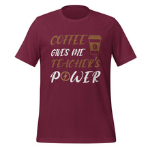 Load image into Gallery viewer, Unisex t-shirt for teacher | Coffee
