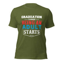 Load image into Gallery viewer, Unisex t-shirt For Graduates | Graduation | T-Shirt for Student | Officially Adulty
