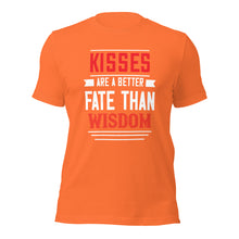 Load image into Gallery viewer, Unisex t-shirt for valentines day | Love t-shirt |  Kisses are better fate than wisdom
