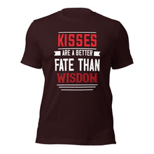 Load image into Gallery viewer, Unisex t-shirt for valentines day | Love t-shirt |  Kisses are better fate than wisdom
