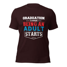 Load image into Gallery viewer, Unisex t-shirt For Graduates | Graduation | T-Shirt for Student | Officially Adulty
